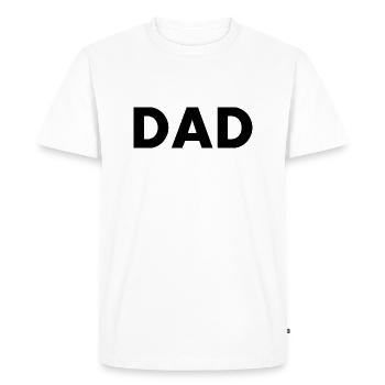 Dad - Men's Premium Organic T-Shirt - white - Front - Nico (187cm)