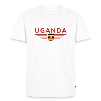 T-shirt de l’Ouganda pour les explorateurs - T-shirt Premium bio Homme - blanc - Devant - Nico (187cm)