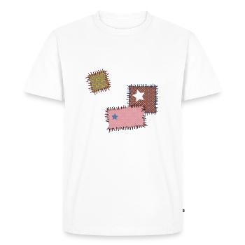 Patch repair patchwork star sewing needle - Men's Premium Organic T-Shirt - white - Front - Nico (187cm)