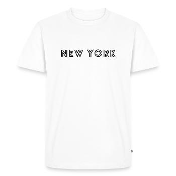 New York - T-shirt Premium bio Homme - blanc - Devant - Nico (187cm)