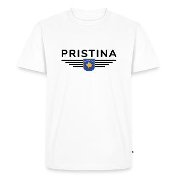 Pristina Kosovo Fan T-Shirt Design - T-shirt Premium bio Homme - blanc - Devant - Nico (187cm)