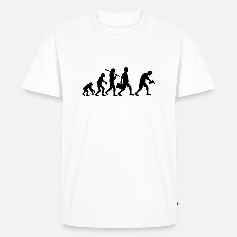 Craftsman Evolution - Männer Premium Bio T-Shirt - Weiß