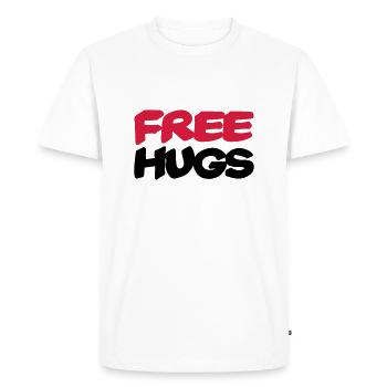 Free hugs - T-shirt Premium bio Homme - blanc - Devant - Nico (187cm)