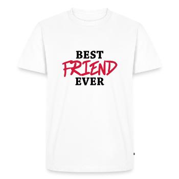 Best friend ever - T-shirt Premium bio Homme - blanc - Devant - Nico (187cm)