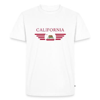 État américain de Californie - T-shirt Premium bio Homme - blanc - Devant - Nico (187cm)