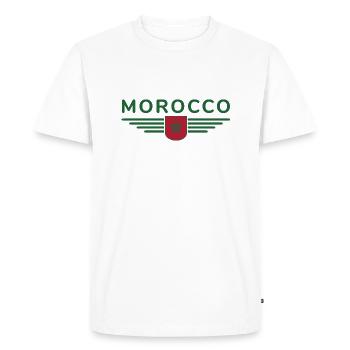Maillot Maroc Rabat Fan Outfit Design - T-shirt Premium bio Homme - blanc - Devant - Nico (187cm)