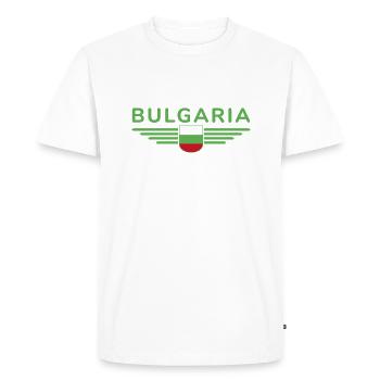 Bulgaria Design – L’amour de la culture - T-shirt Premium bio Homme - blanc - Devant - Nico (187cm)