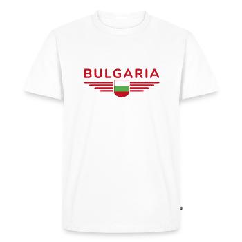 Bulgaria Design – L’amour de la culture - T-shirt Premium bio Homme - blanc - Devant - Nico (187cm)