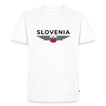 Design slovène élégant - T-shirt Premium bio Homme - blanc - Devant - Nico (187cm)
