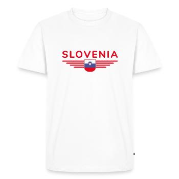 Design slovène élégant - T-shirt Premium bio Homme - blanc - Devant - Nico (187cm)