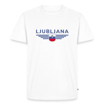 Design tendance de Ljubljana - T-shirt Premium bio Homme - blanc - Devant - Nico (187cm)