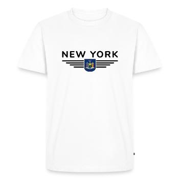 T-shirt de supporter de New York – Parfait pour les fans ! - T-shirt Premium bio Homme - blanc - Devant - Nico (187cm)