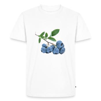 veggie Veggie bleuets bleuets bleuets fru - T-shirt Premium bio Homme - blanc - Devant - Nico (187cm)