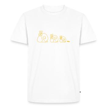 Schnecken Trio - T-shirt Premium bio Homme - blanc - Devant - Nico (187cm)