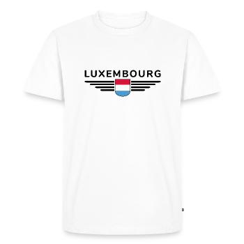 Design de t-shirt luxembourgeois pour les fans - T-shirt Premium bio Homme - blanc - Devant - Nico (187cm)