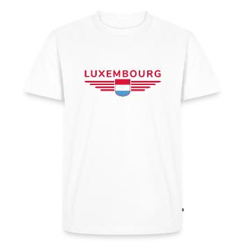 Design de t-shirt luxembourgeois pour les fans - T-shirt Premium bio Homme - blanc - Devant - Nico (187cm)