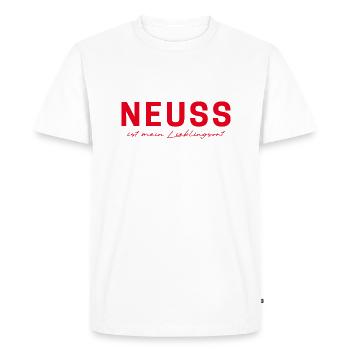 T-shirt Neuss – Parfait pour les fans - T-shirt Premium bio Homme - blanc - Devant - Nico (187cm)