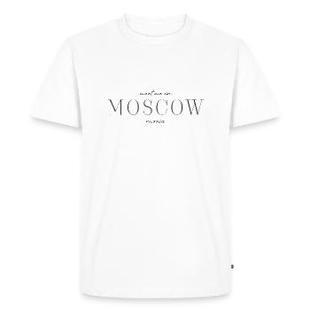 J’adore Moscou - T-shirt Premium bio Homme - blanc - Devant - Nico (187cm)
