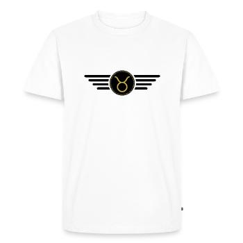 Signe du zodiaque Taureau, design exclusif du t-shirt : - T-shirt Premium bio Homme - blanc - Devant - Nico (187cm)