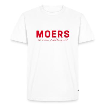 T-Shirt Moers – Montrez votre amour pour votre patrie ! - T-shirt Premium bio Homme - blanc - Devant - Nico (187cm)