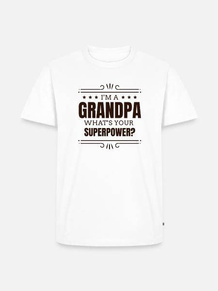 Opa, Bester Opa, Geschenk Opa - Männer Premium Bio T-Shirt - Weiß