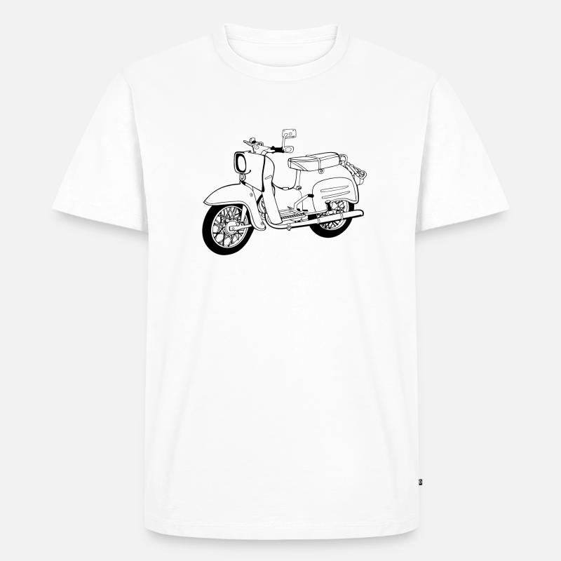 Simson Schwalbe - Männer Premium Bio T-Shirt - Weiß