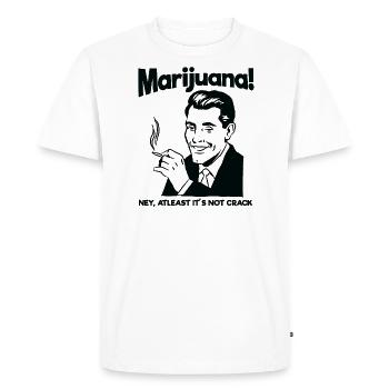 MARIJUANA - Men's Premium Organic T-Shirt - white - Front - Nico (187cm)