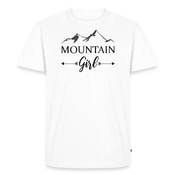 montagne fille montagnes hiver alpes - T-shirt Premium bio Homme - blanc - Devant - Nico (187cm)