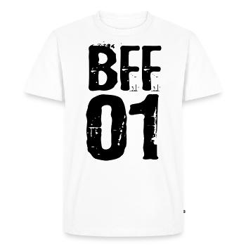 Meilleurs amis pour toujours BFF 01 02 Ami d'amitié - T-shirt Premium bio Homme - blanc - Devant - Nico (187cm)