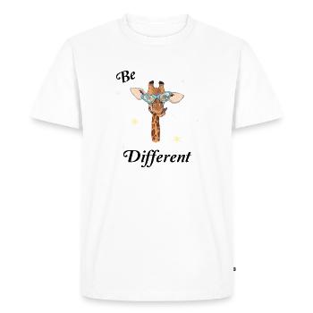 Être différent - T-shirt Premium bio Homme - blanc - Devant - Nico (187cm)