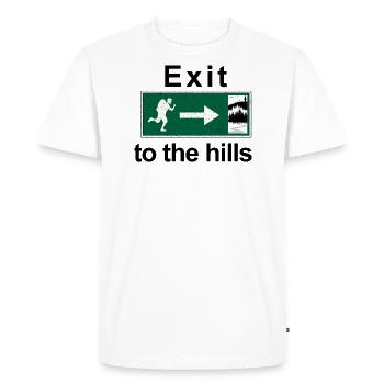 Exit to the hills Fichtelgebirge - Men's Premium Organic T-Shirt - white - Front - Nico (187cm)
