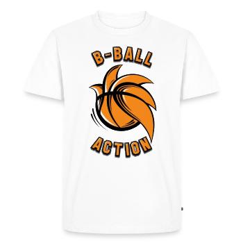 Bball - T-shirt Premium bio Homme - blanc - Devant - Nico (187cm)