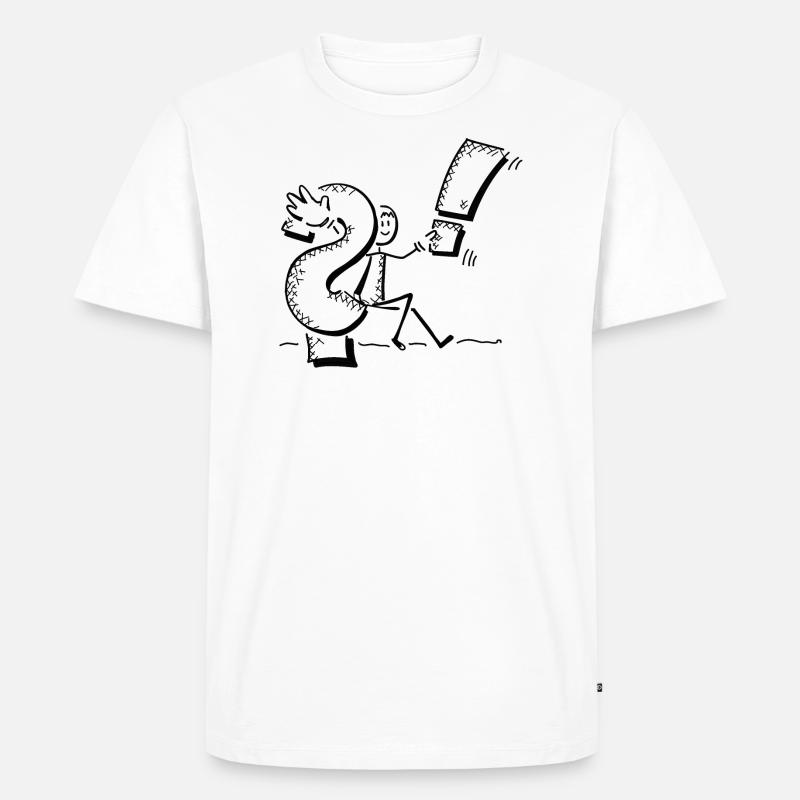 Question-Réponse noir - T-shirt Premium bio Homme - blanc
