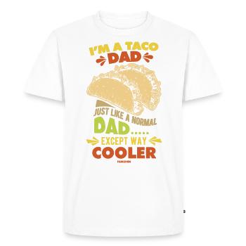 Je suis un papa taco comme un papa normal - T-shirt Premium bio Homme - blanc - Devant - Nico (187cm)