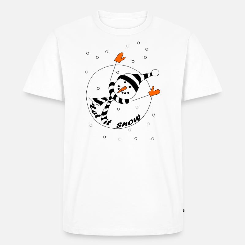 Let it snow - Männer Premium Bio T-Shirt - Weiß