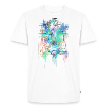 Futurisme - T-shirt Premium bio Homme - blanc - Devant - Nico (187cm)