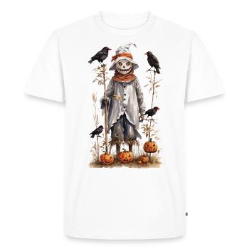 Épouvantail automnal Halloween esthétique - T-shirt Premium bio Homme - blanc - Devant - Nico (187cm)