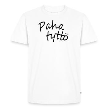 Paha tyttö - T-shirt Premium bio Homme - blanc - Devant - Nico (187cm)