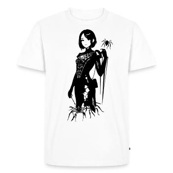 Spider,Black,Tarantula,Illustration,Anime,Comic, - Men's Premium Organic T-Shirt - white - Front - Nico (187cm)