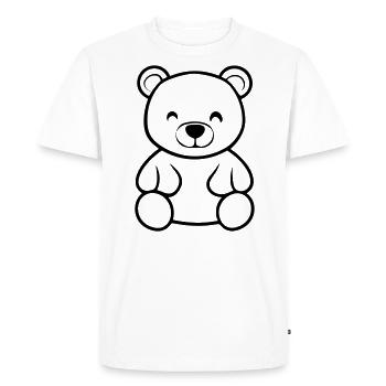 Ours en peluche - T-shirt Premium bio Homme - blanc - Devant - Nico (187cm)