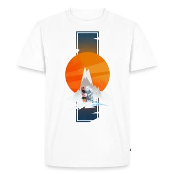 Snowboard Yéti - T-shirt Premium bio Homme - blanc - Devant - Nico (187cm)
