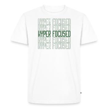 Hyperfocalisé en vert - T-shirt Premium bio Homme - blanc - Devant - Nico (187cm)