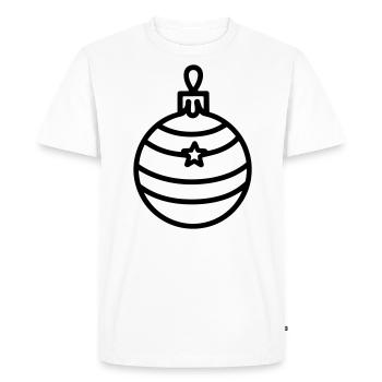 Christmas Ball - Men's Premium Organic T-Shirt - white - Front - Nico (187cm)