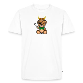 Pixel Bear Viking - Men's Premium Organic T-Shirt - white - Front - Nico (187cm)