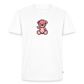 Pixel Bear Candy - T-shirt Premium bio Homme - blanc - Devant - Nico (187cm)