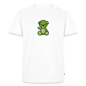 Pixel Bear Landscape - T-shirt Premium bio Homme - blanc - Devant - Nico (187cm)