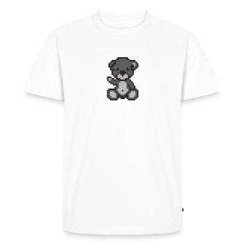Pixel Bear Storm - T-shirt Premium bio Homme - blanc - Devant - Nico (187cm)
