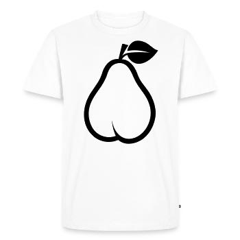pear - Men's Premium Organic T-Shirt - white - Front - Nico (187cm)