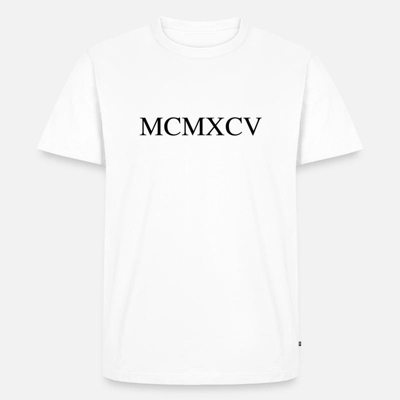 1995 - Männer Premium Bio T-Shirt - Weiß