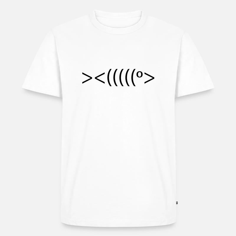 fisch - Männer Premium Bio T-Shirt - Weiß